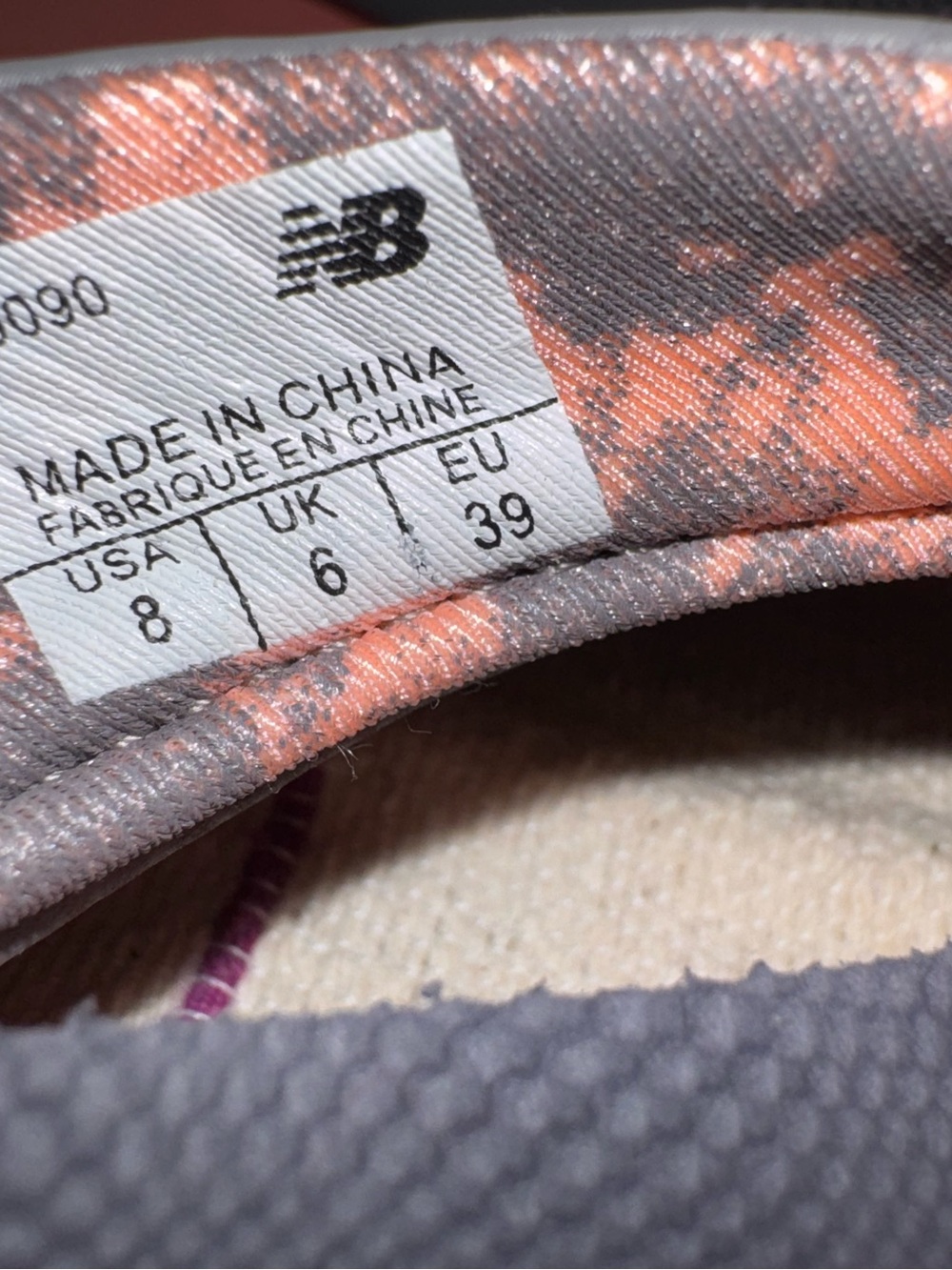 New Balance Gray and Coral Flip Flop Sandals - Picture 6 of 10